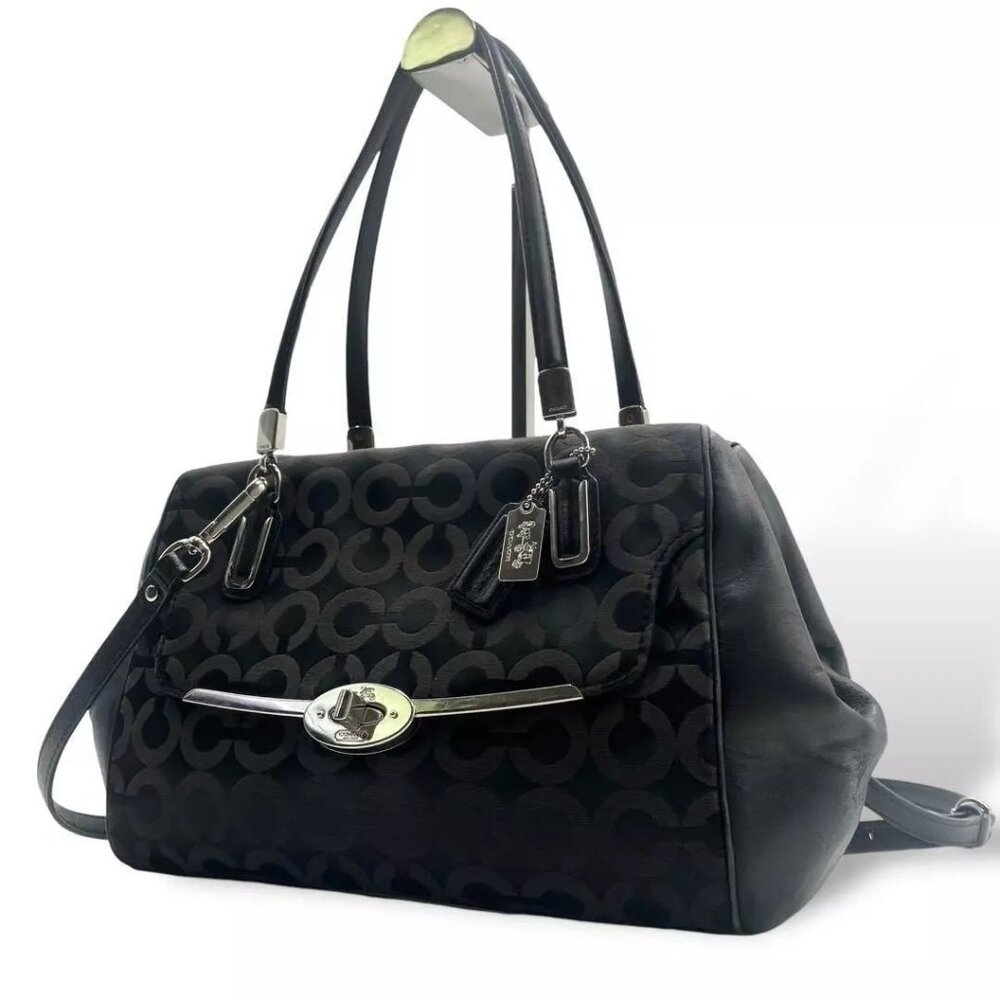 GUC Coach Madison Op Art Signature 2 way Crossbody